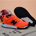 new balance 运动鞋纽巴伦247系列童鞋鞋带采用松紧带设计超方便橙黑白